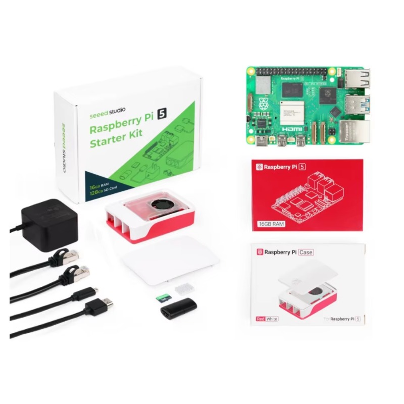Raspberry Pi 5 8Gb Kit - 5 Starter-Kit - 4GB/8GB/16GB RAM, 128GB