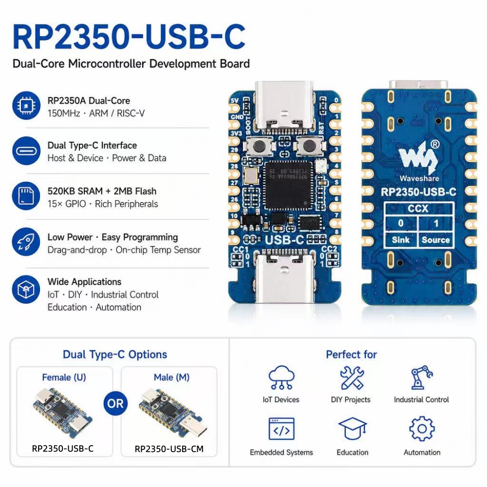 RP2350-USB-C Mini-Entwicklungs – Banana Pi Bpi-M5 Bewertung und Preis
